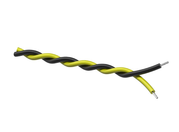 Procab PR4304 Twisted cable 2x0,25mm² black-y 